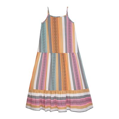 Sommerkleid DANAMADE "DANAMADE Dresses DAMELIE", Mädchen, Gr. 158, bunt (multicolor), Obermaterial: 100% Viskose. Futter: 100% Baumwolle, Kleider Sommerkleid