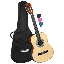 Hage Student Series Classical Guitar 3/4 (incl. padded bag, 3 picks) (Konzertgitarre, Nylon, Okoume Holz), Gitarre, Braun
