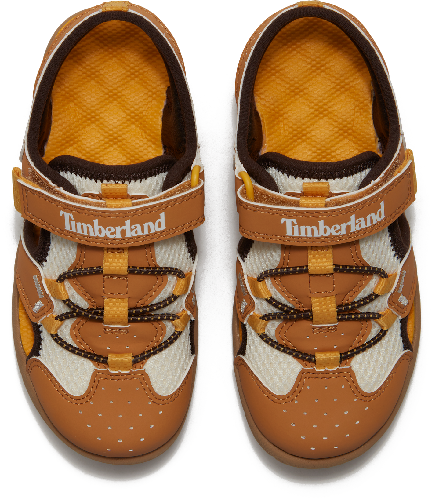 Sandale TIMBERLAND "PERKINS ROW FISHERMAN SANDAL", Mädchen, Gr. 26, atmungsaktiv, braun (wheat mesh), Synthetik, Schuhe Sandale, mit Klettverschluss wheat mesh 26, atmungsaktiv