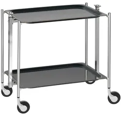 Servierwagen Textable schwarz 62x68x44 cm