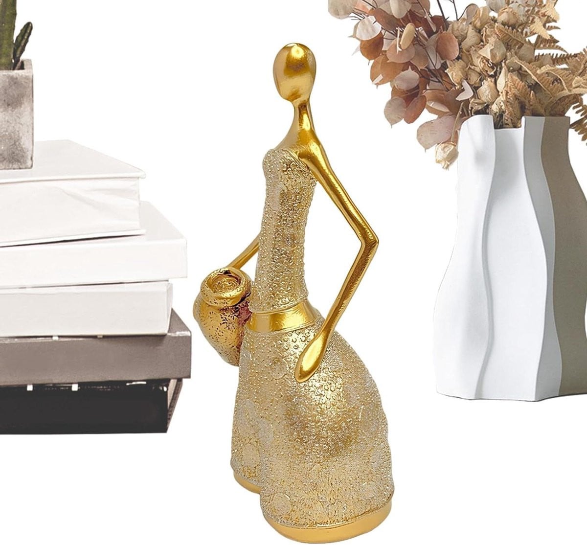 Abstracte sculptuur vrouwelijk figuur - Hars beeldje voor woonkamer decoratie