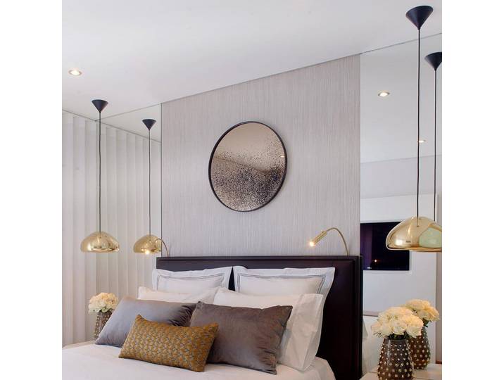Void LED-Hängelampe Ø 30 cm Messing - Tom Dixon - Wohnzimmer - Design - Mit Schirm