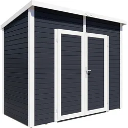 Bertilo Gerätehaus Timmo 2 - 19 mm anthrazit Timmo 2: 244x121 cm