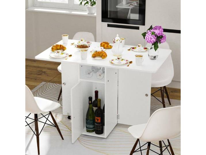 MIPAN. Table à manger seule - Table à Manger Bois - Table Carrée pour 4 - 6 Personnes -120x70x78cm - Blanc