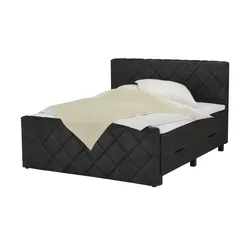 Boxspringbett   ¦ grau ¦ Maße (cm): B: 180 H: 112