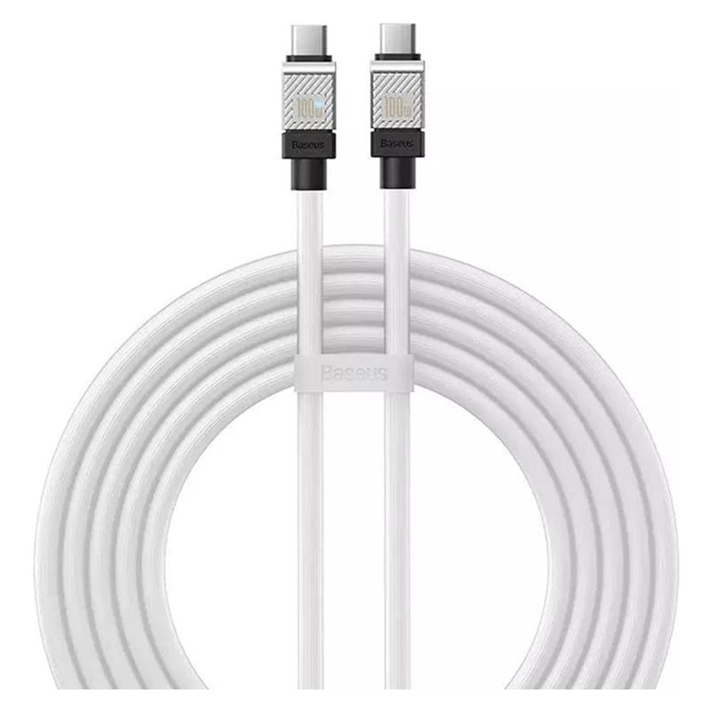 Baseus Cable USB-C do USB-C CoolPlay 100W 2m (white) (2 m, 100 W) (CAKW000302)