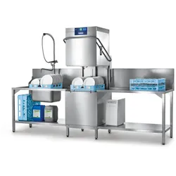 Hobart Haubenspülmaschine PROFI AMXXRSW-10B mit integrierter Wasserenthärtung und Abwasser-Wärmerückgewinnung
