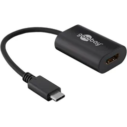 Goobay USB-C auf HDMI Adapter (HDMI), Video Adapter, Schwarz