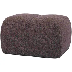 Hocker Mojo aus weichem Chenille-Stoff, modern und bequem, Braun, 84 x 64 x 45 cm