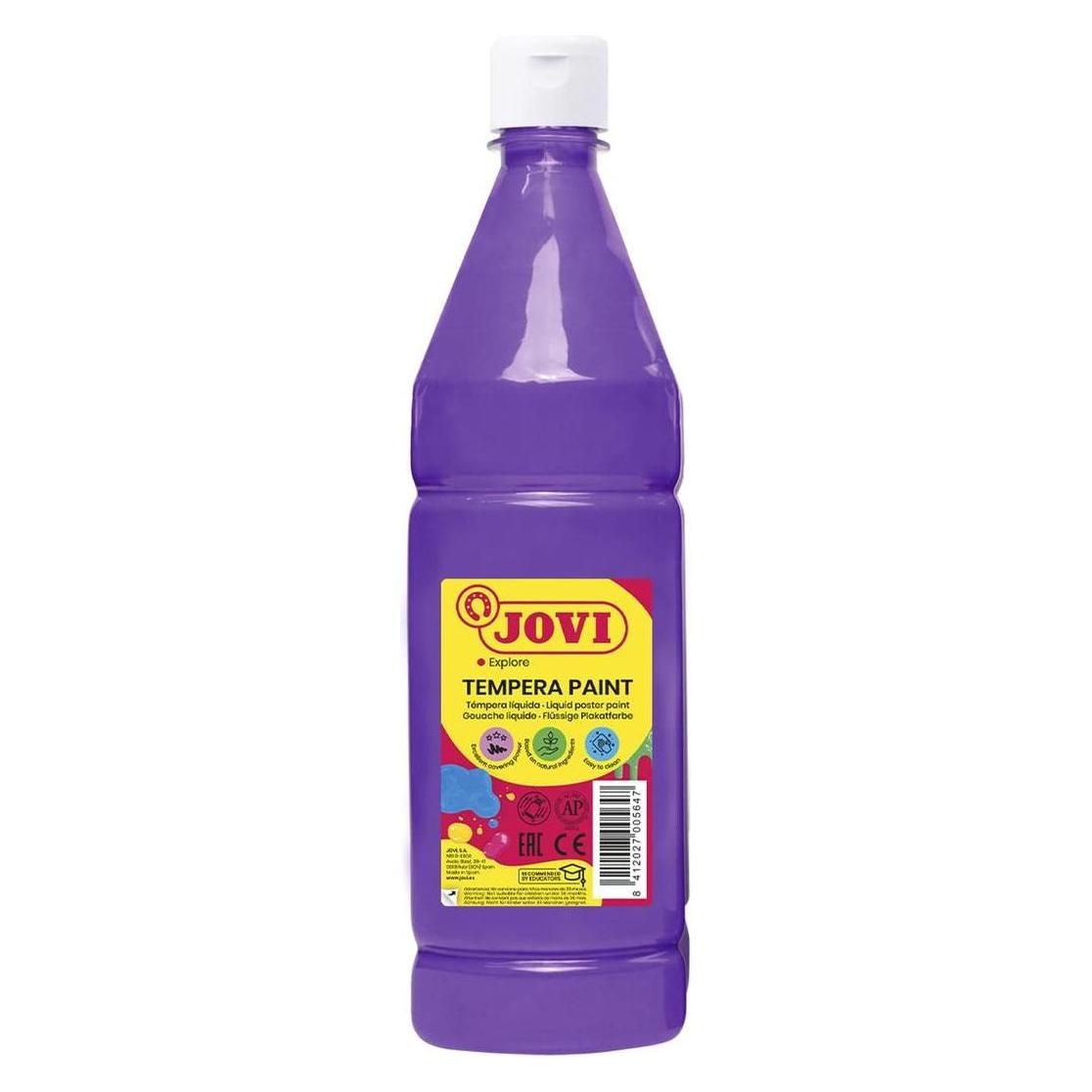 Jovi Temperafarbe, -farbkasten, Flüssige Plakatfarbe, Tempera Paint, violett (1000 ml) (51123-JV)