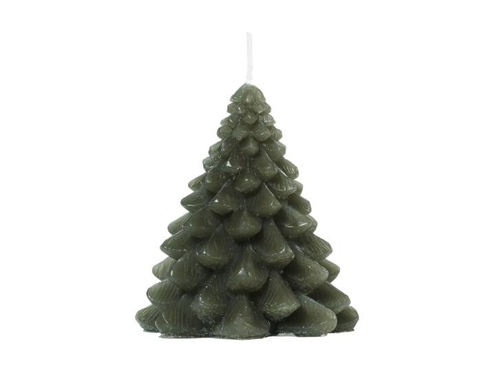 Broste Copenhagen Bougie Granny Christmas tree Ø9 x 10 cm Grape Leaf Green