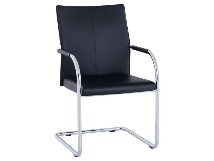 Freischwinger Corpo, Leder, b 56 cm h 93 cm t 60 cm