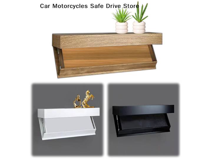 【CM】Nouvelle étagère design Magicflap avec compartiment secret, étagère flottante dissimulée, solution de rangement murale, meuble dissimulé