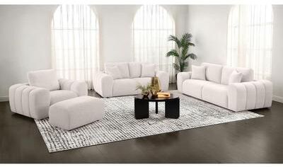 Coaster Burnett Chenille Upholstered Sofa Set
