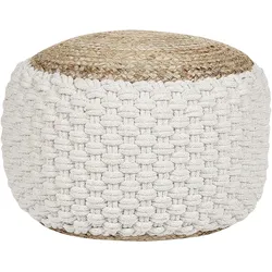 POUF Cremeweiß Aiza