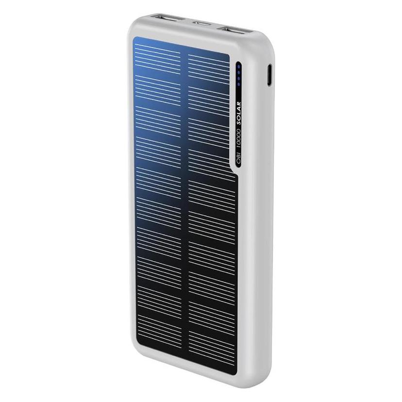 Boompods Obi 10,000mAh Solar Powerbank - White (10000 mAh, 37 Wh) (POSWHT)