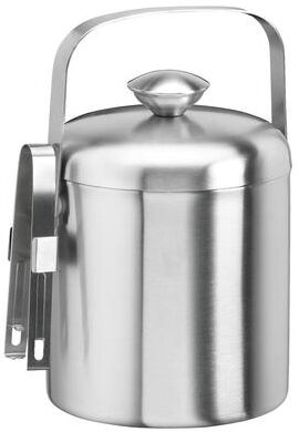 Kraftware 1.5-quart Brushed Stainless Steel Ice Bucket with Tongs