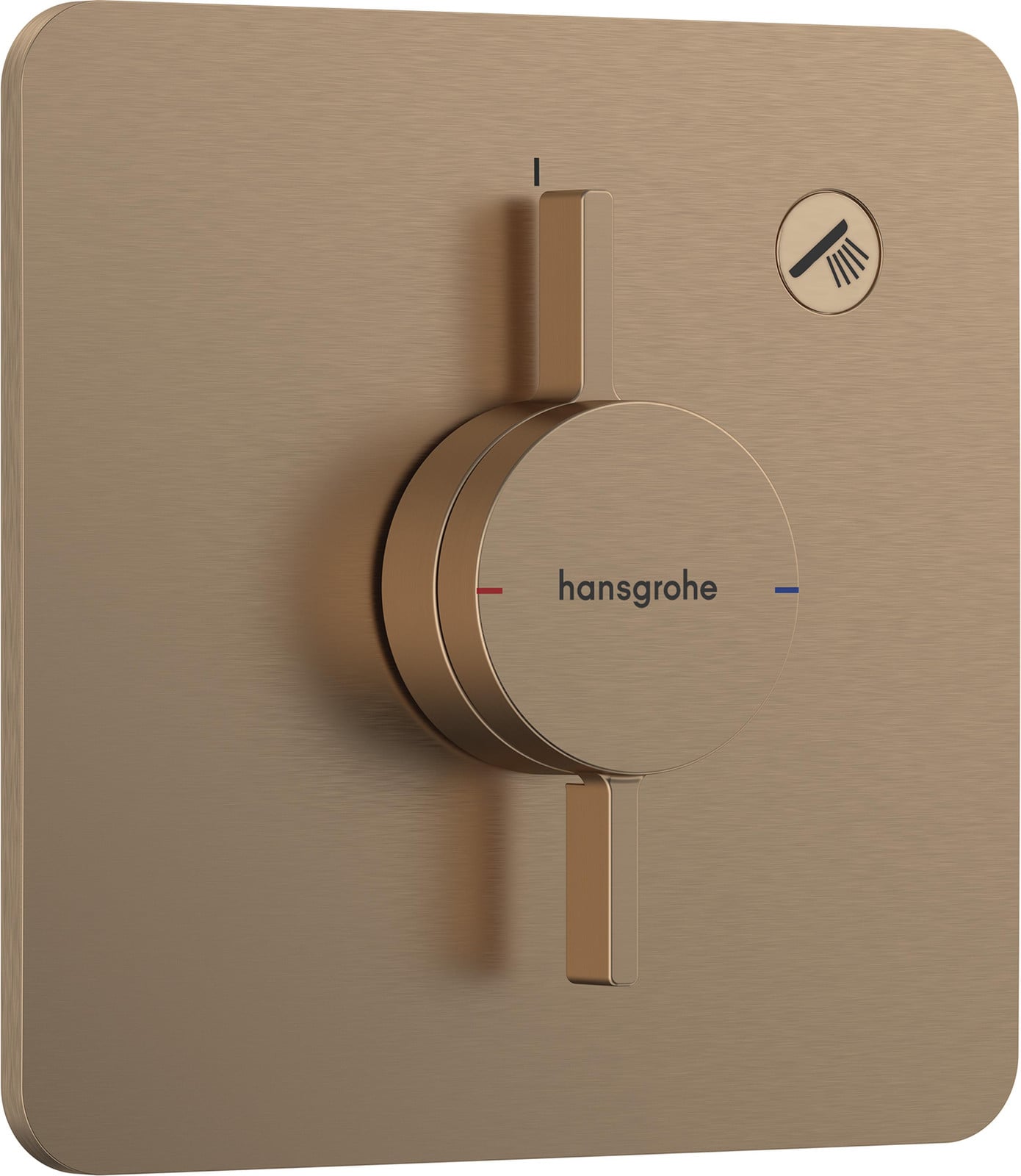 HansGrohe DuoTurn Q douchemengerset UP F, model 75614140, geborsteld brons