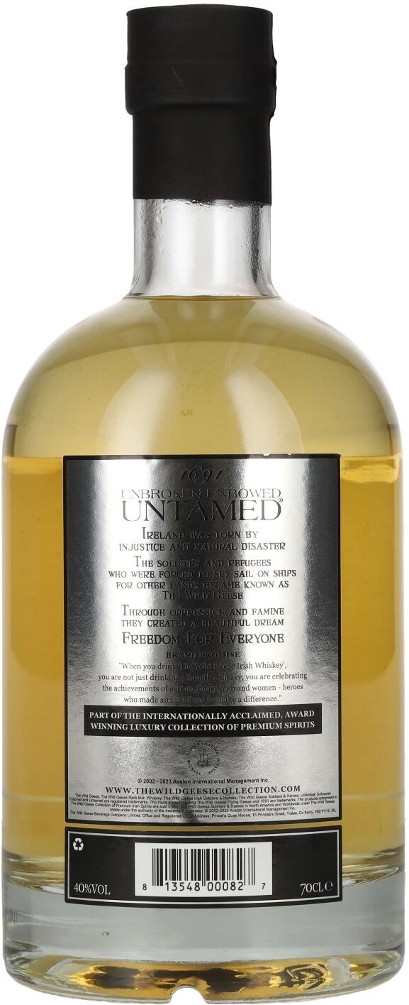 The Wild Geese Whiskey The Wild Geese Classic Blend Untamed Irish Whiskey 40% Vol. 0,7l