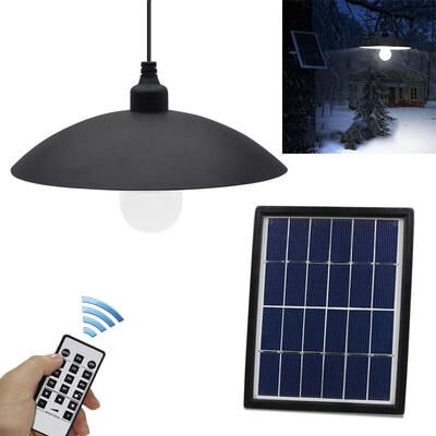 Inspired Deals Solar Powered Outdoor Wall Lamp With Remote Control Dual Color Waterproof Security Light Single Chandelier
