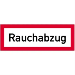 Aufkleber Rauchabzug, Folie, 297x105 mm