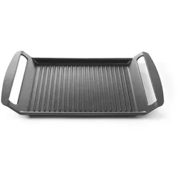 HENDI Grillplatte für Induktionskocher, 390x260x(H)35mm
