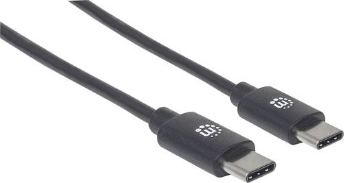 Manhattan USB-Kabel USB 2.0 USB-C Stecker 2.00 m Schwarz 354875