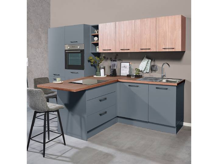Kitchenette Joyel 325cm Gris/Graphite Sans électroménager