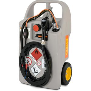 CEMO Tankanlage 11133, Dieseltrolley, mobil, 60 Liter, mit 12V E-Pumpe und Zapfpistole, Diesel