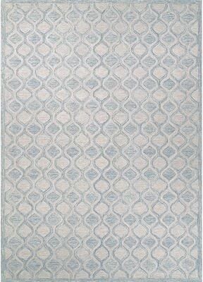 Dream Decor Rugs Handmade Terasia Geometric Sea Wool Area Rug