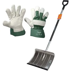 Freund-Victoria - Alu-Schneeschieber mit Flüsterkante inkl. Handschuhe Worker