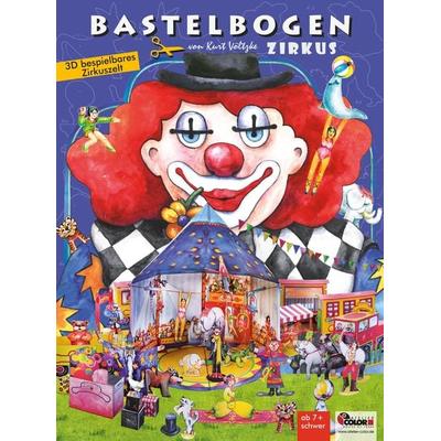 Zirkus basteln mit Kindern Bastelbogen Ausschneidebogen Zirkuswagen