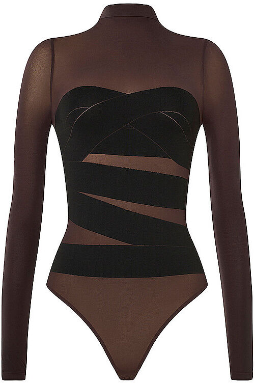 WOLFORD Body INFINITE WRAP dark wood / black braun   L L