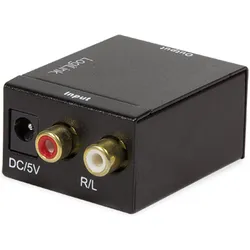 LogiLink Analog Audio Konverter (Analog -> Digital), Audio Adapter, Schwarz