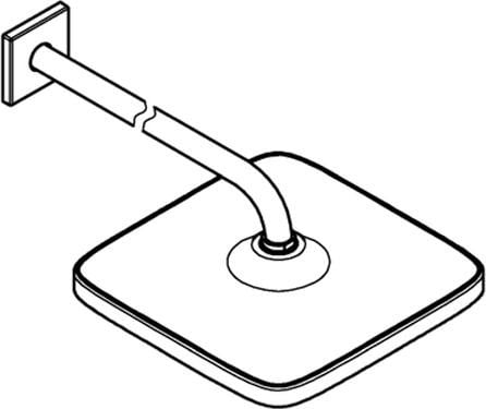 GROHE Tempesta 250 Cube douchekop, zwart