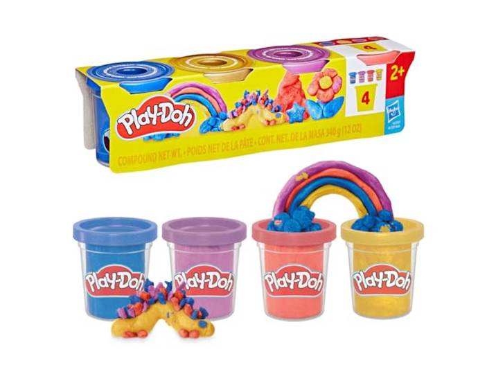 Play-Doh 4-pack Metallicglans-boetseerklei