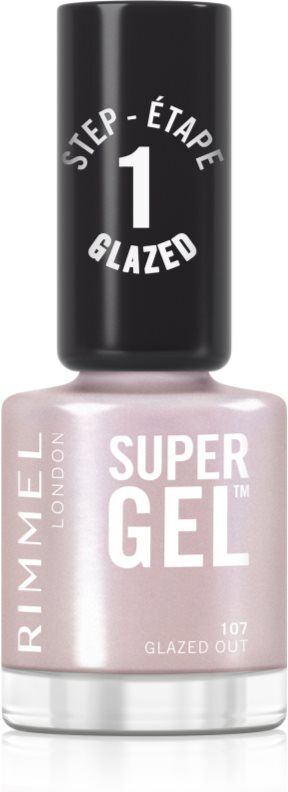 Rimmel Super Gel gel nail polish without UV/LED sealing shade 107 Glazed Out 12 ml