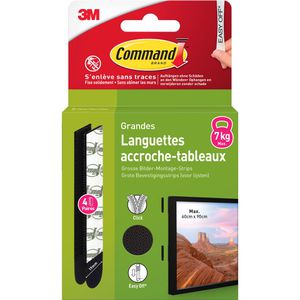 3M Klebepads Command L, 17206BLK-4-FGN, doppelseitig, schwarz, bis 7kg, 4 Stück