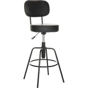 hJh-OFFICE Barhocker DISC HIGH, 729456, 69-82 cm Sitzhöhe, Kunstleder, schwarz