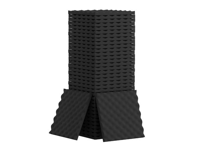 Akustikschaumplatte 36er Set 30 x 30 cm schwarz