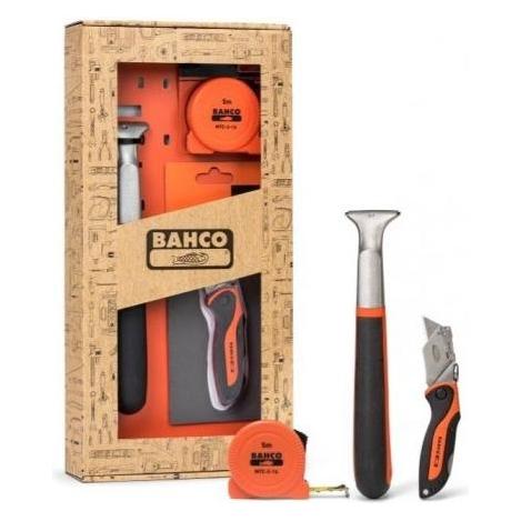 Bahco Geschenk-Werkzeugset (GIFTPACK650): Widia Blade Scraper 650, KBSU-01 Outdoor-Messer, 5 m MTC-5-16 (GIFTPACK650)
