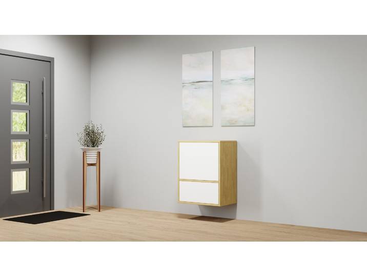 Schlichter Hängeschrank nach Maß Eiche Natur geölt