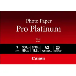 Canon Fotopapier Pro Platinum (300 g/m2, A2, 20 Stk.), Fotopapier, Weiss