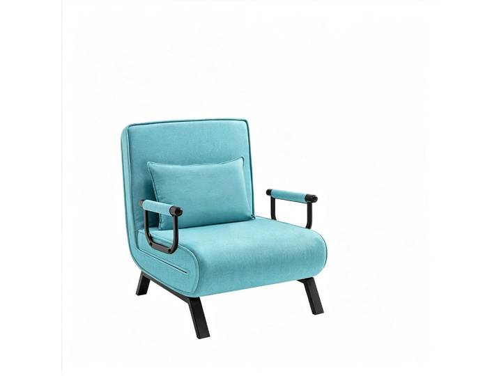ComfortXL Schlafsessel 3-in-1 mit Bettfunktion, De-42147, Hellblau, Blau, Metall, 66.5x82x65 cm, Wohnzimmer, Sofas & Couches, Schlafsofas, Schlafsessel