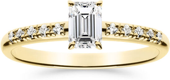 Silván Charlotte Emerald timanttisormus 0,60ct, keltakultaa, vihkisormukset Laboratoriotimantti / 15.0