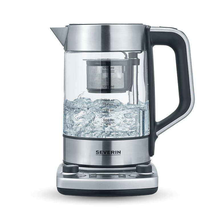 Severin WK 3422 Wasserkocher 3000W 1,7l transparent/schwarz/silber