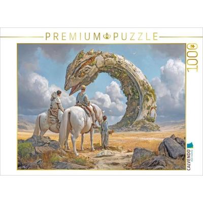 CALVENDO Puzzle Mystische Oroboros und Steinbauten | 1000 Teile Lege-Größe 64 × 48 cm Foto-Puzzle für glückliche Stunden