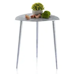 Beistelltisch Metall Dekotisch Alster 40x45x40 cm dreieckig klass. Design Aluminium silber o. gold : silber