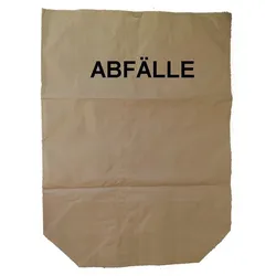 100 Stück Papier-Müllbeutel 700 x 950 mm + 260 mm 2-fach Nassfest 120 Liter