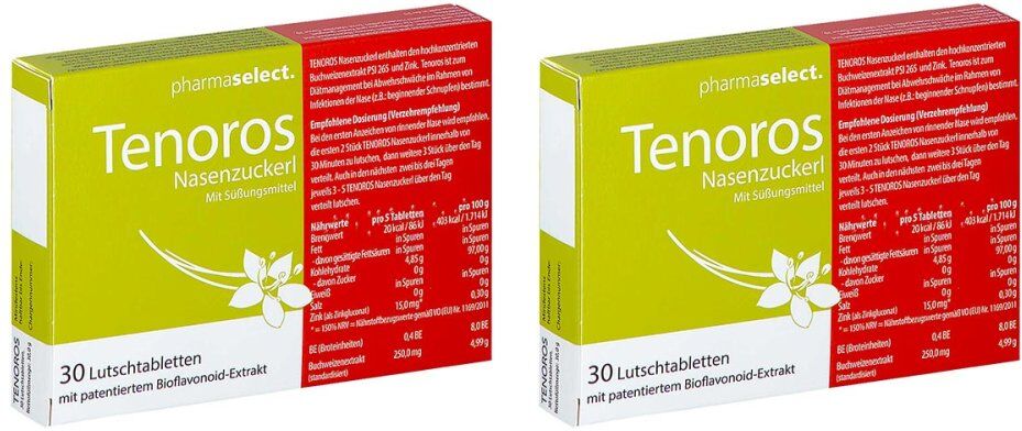 Tenoros Nasenzuckerl Lutschtabletten 2x30stk